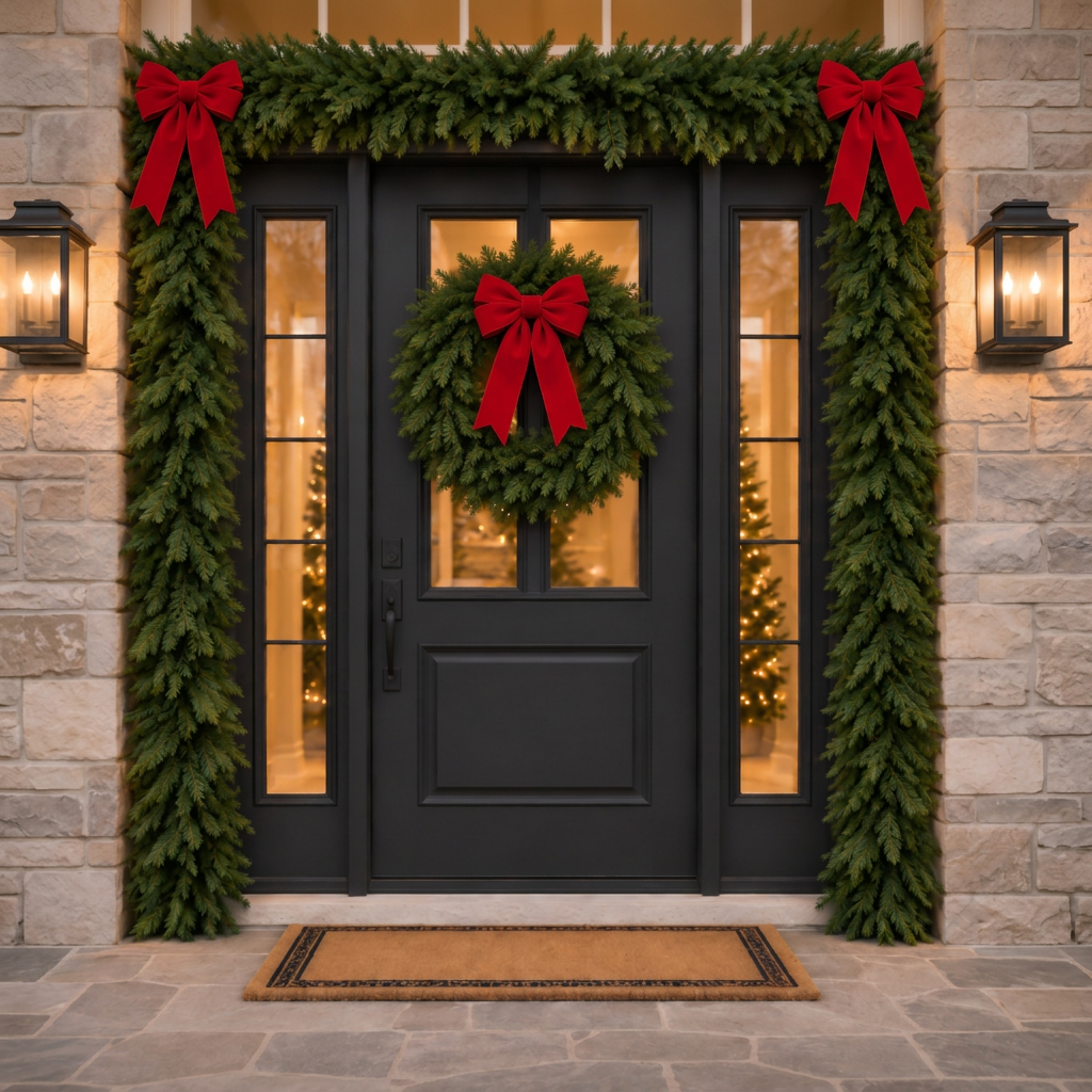 Winter Classic Christmas porch display
